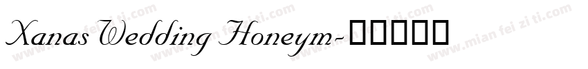 Xanas Wedding Honeym字体转换